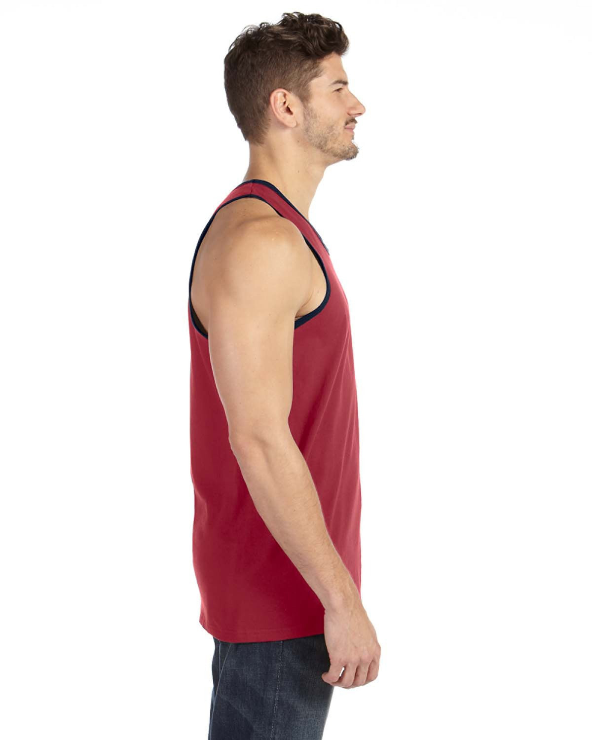 Unisex Lightweight Tank - Independence Red / Navy