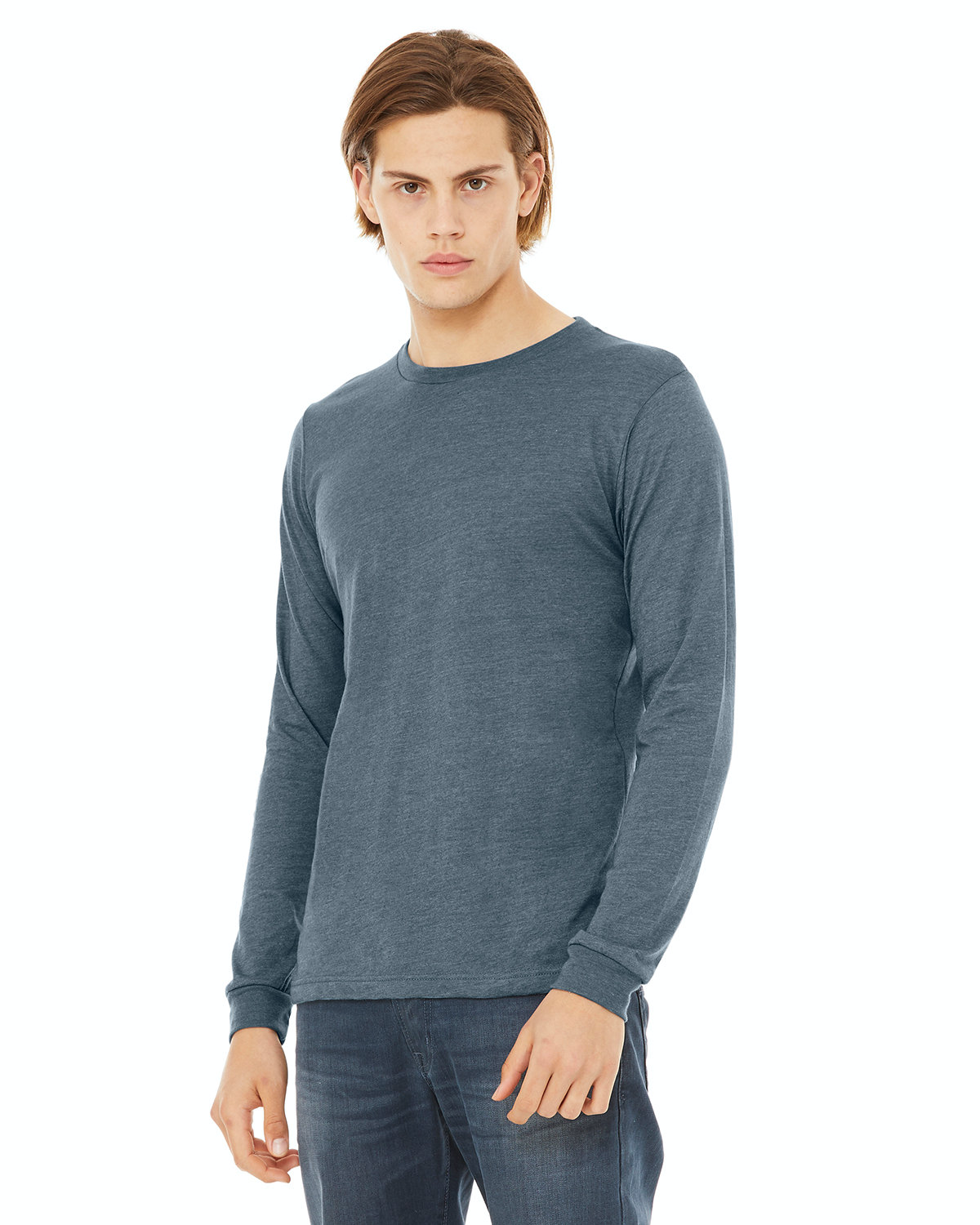 Unisex Jersey Long-Sleeve T-Shirt - Heather Slate