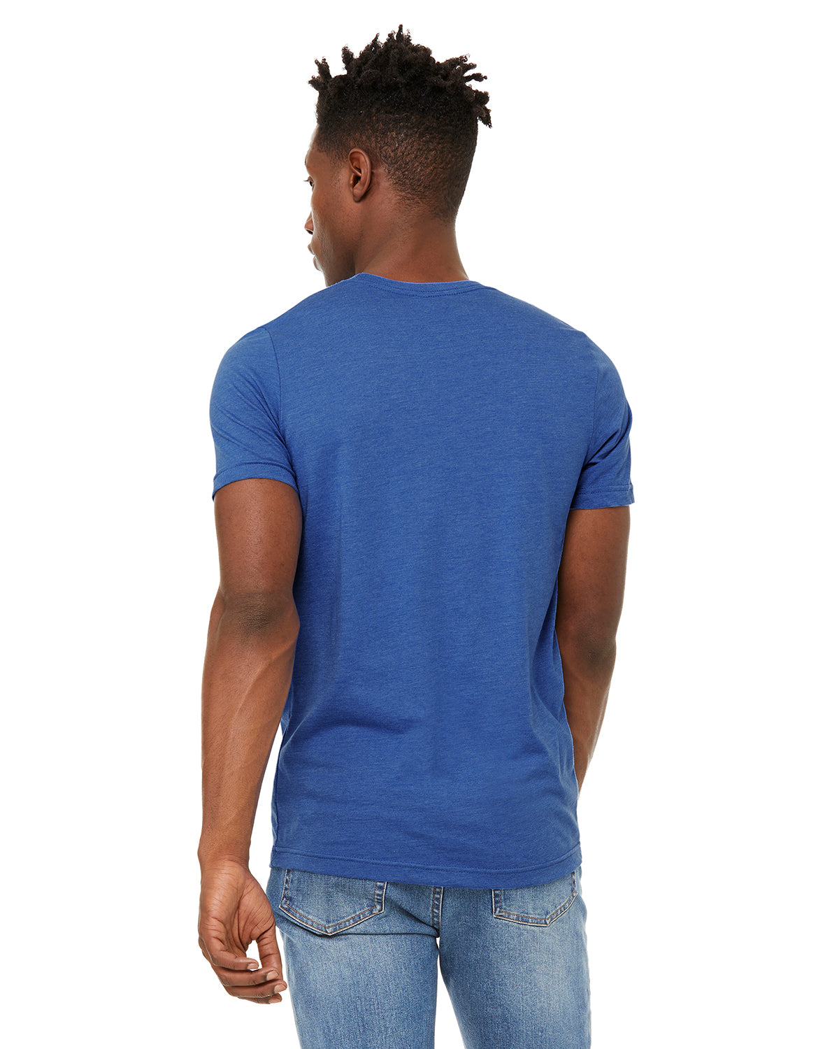 Unisex Sueded T-Shirt - Heather True Royal