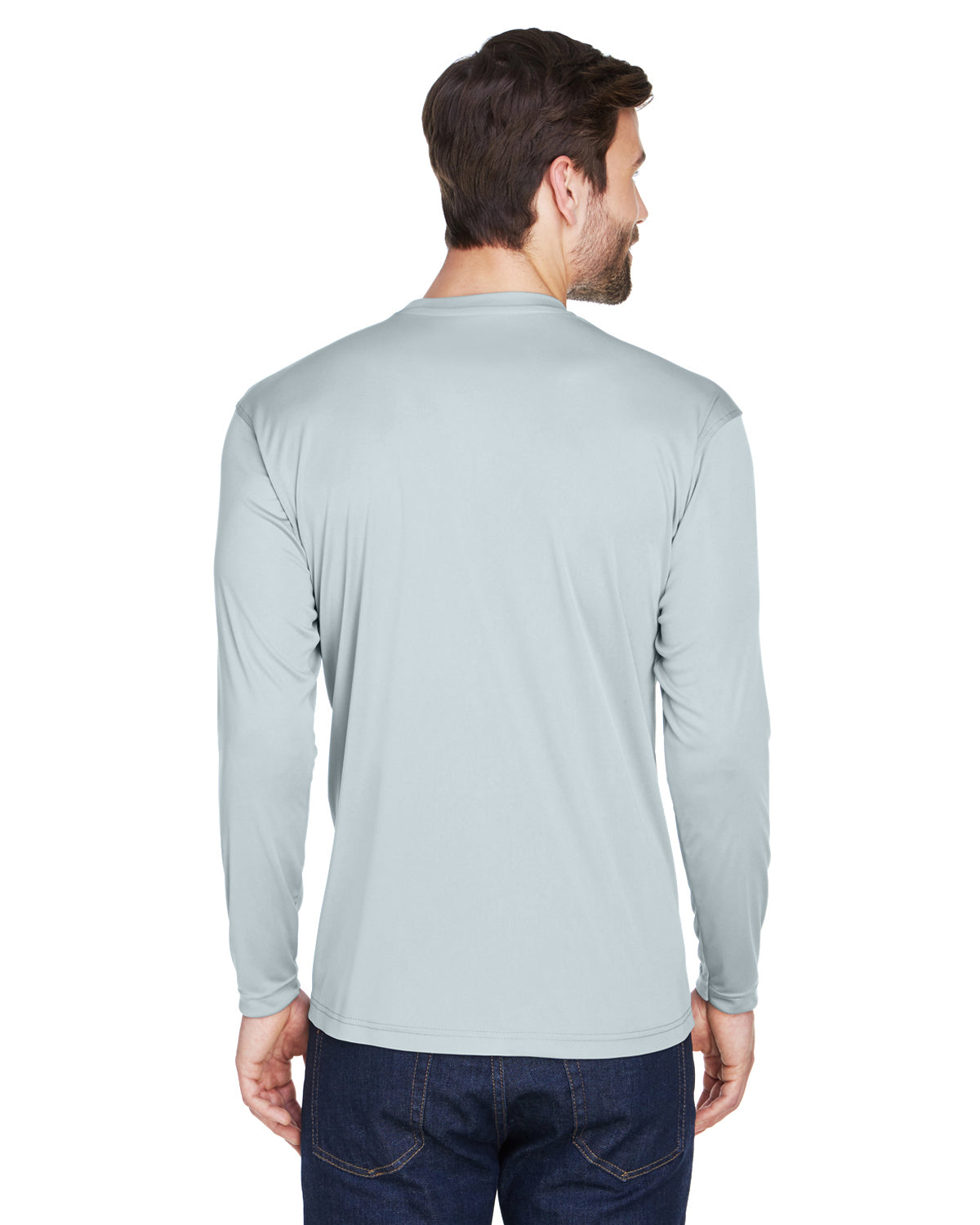 Unisex Cool & Dry Sport Long-Sleeve Performance Interlock T-Shirt - Gray