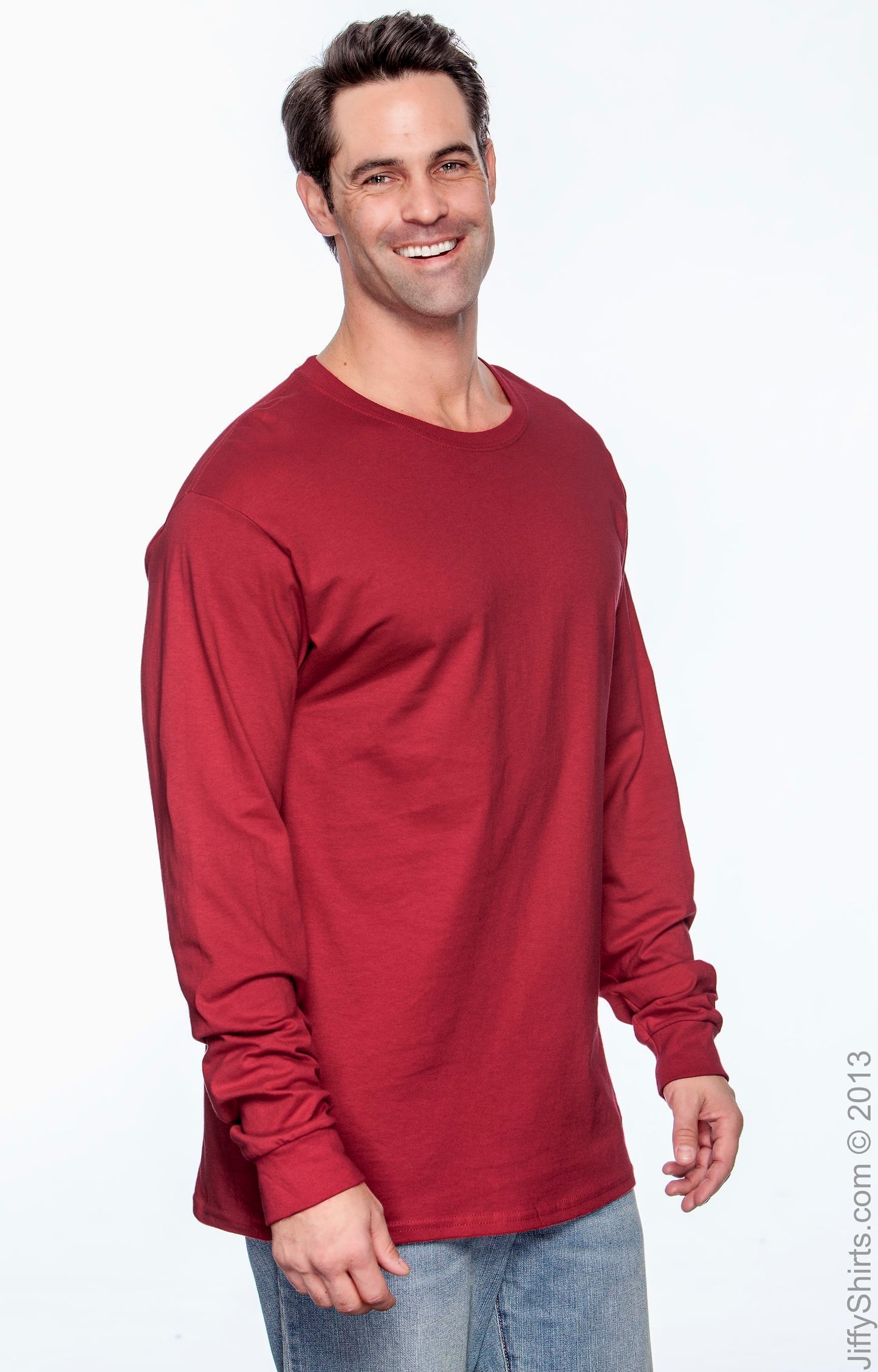 Essential-T Long Sleeve Tee - Deep Red