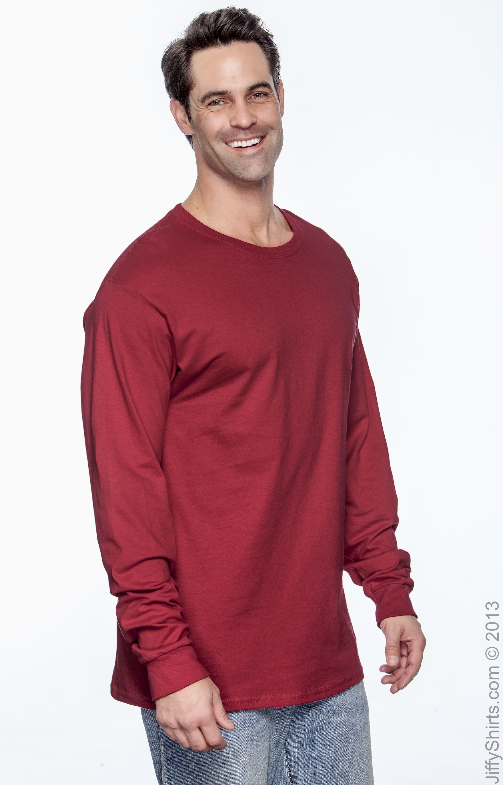 Essential-T Long Sleeve Tee - Deep Red