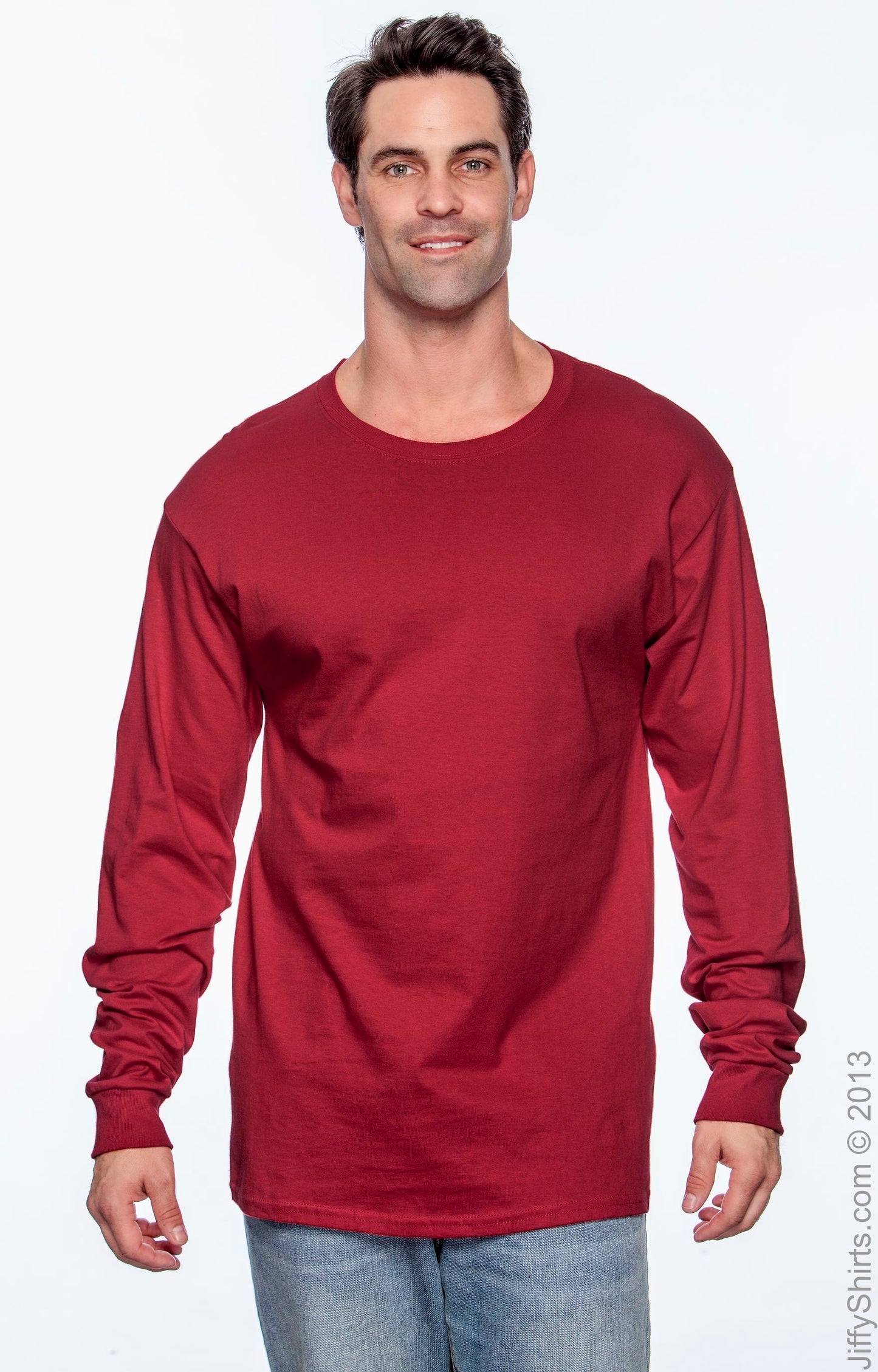 Essential-T Long Sleeve Tee - Deep Red