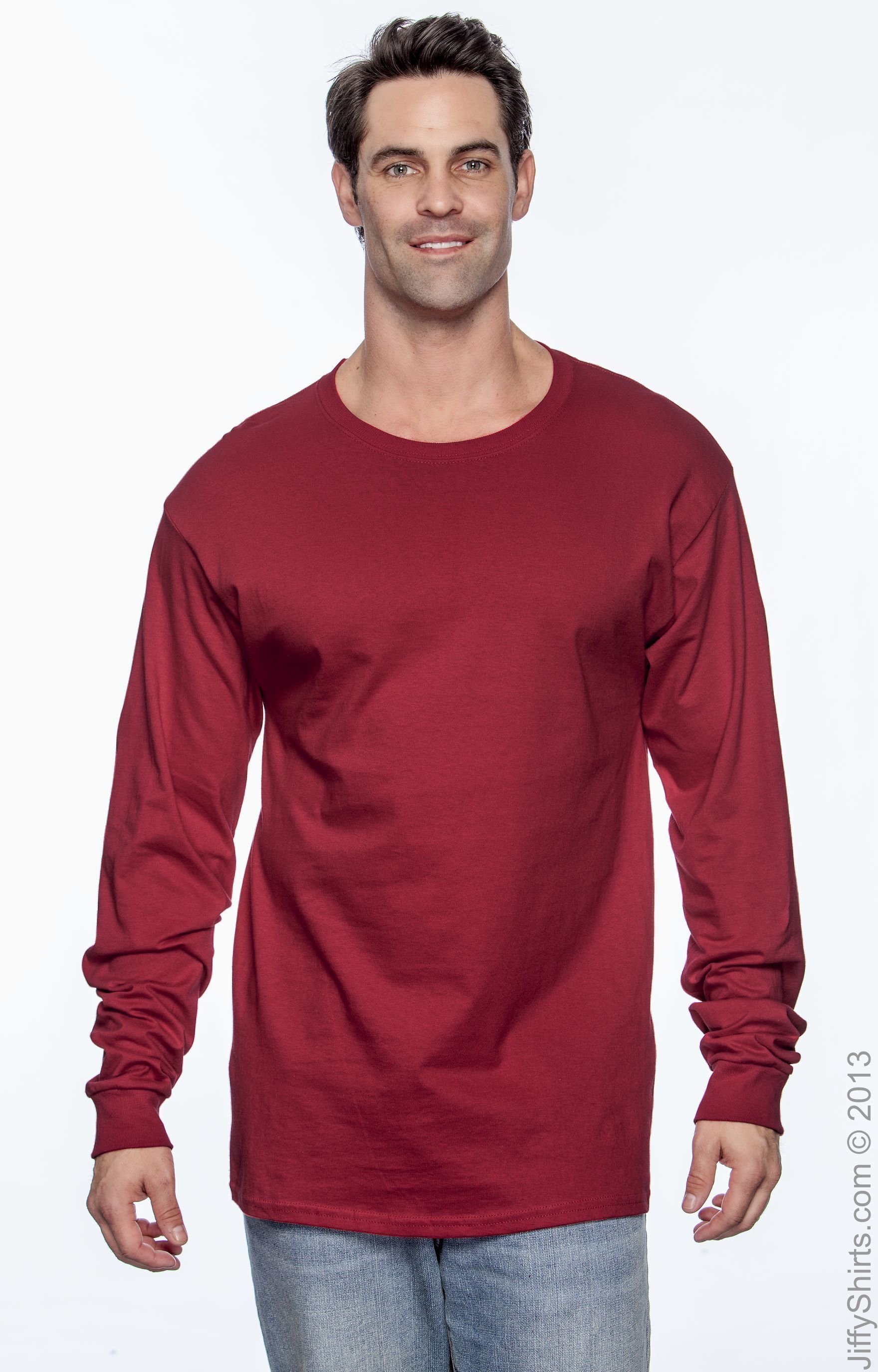 Essential-T Long Sleeve Tee - Deep Red