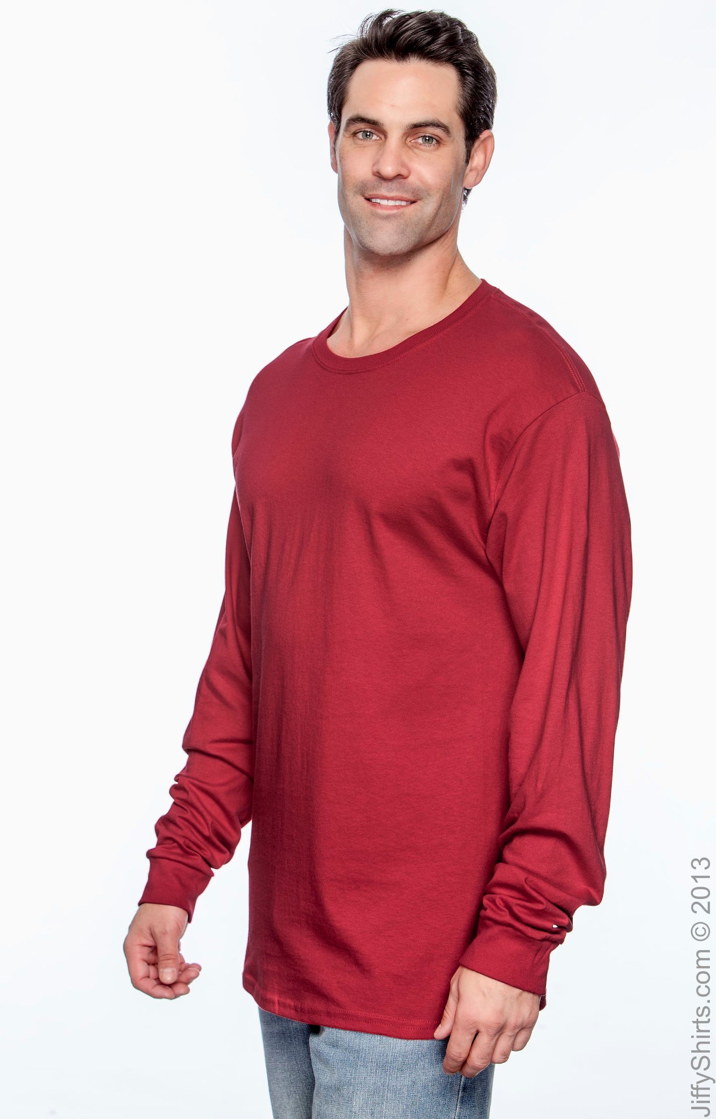 Essential-T Long Sleeve Tee - Deep Red