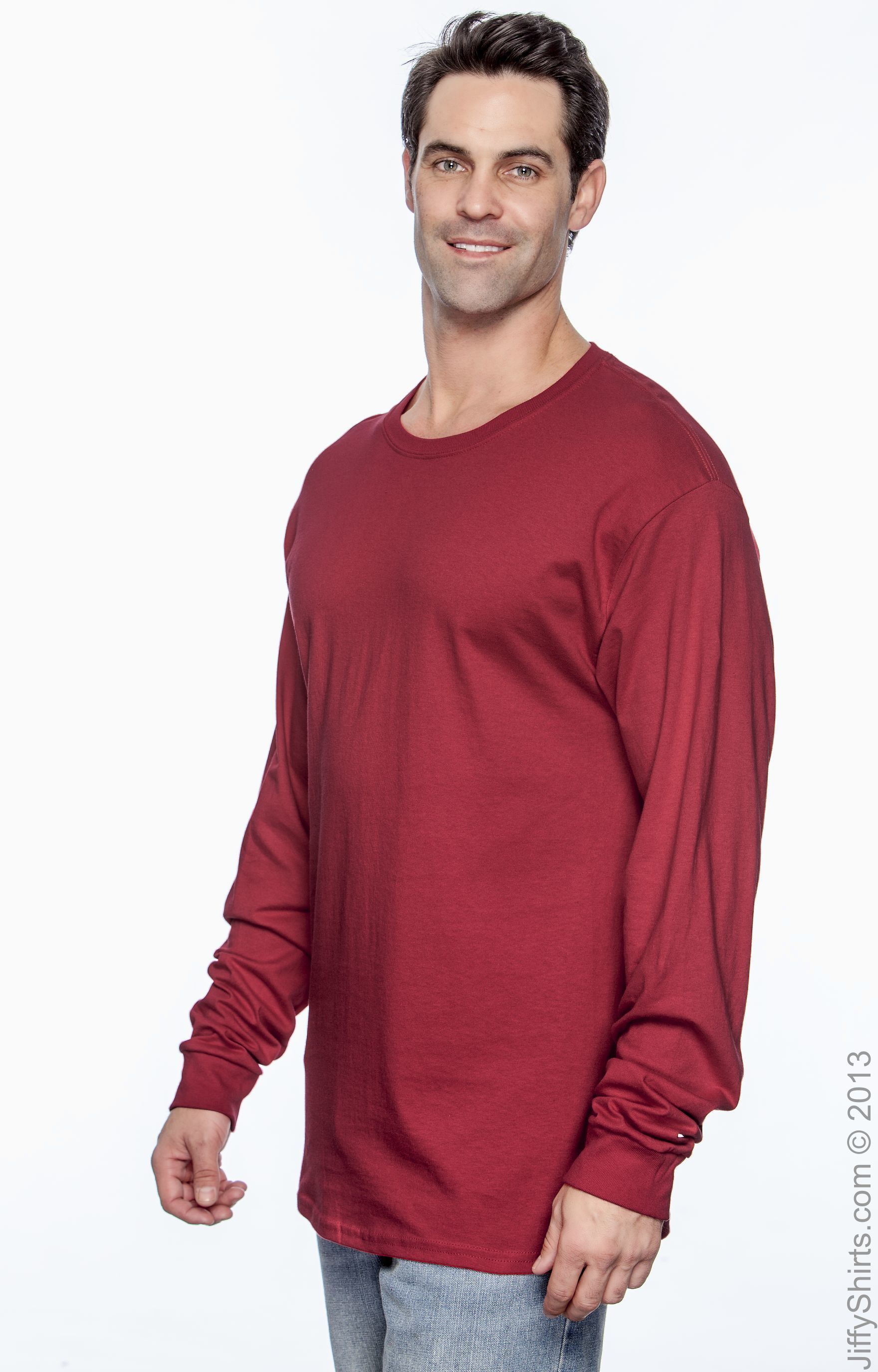 Essential-T Long Sleeve Tee - Deep Red