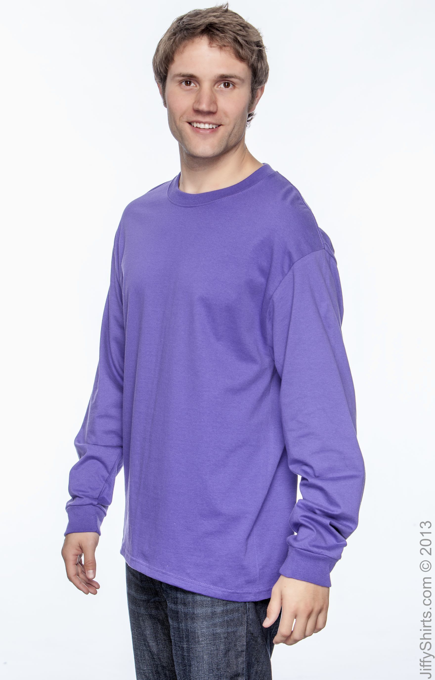 Beefy-T® Long Sleeve Tee - Purple