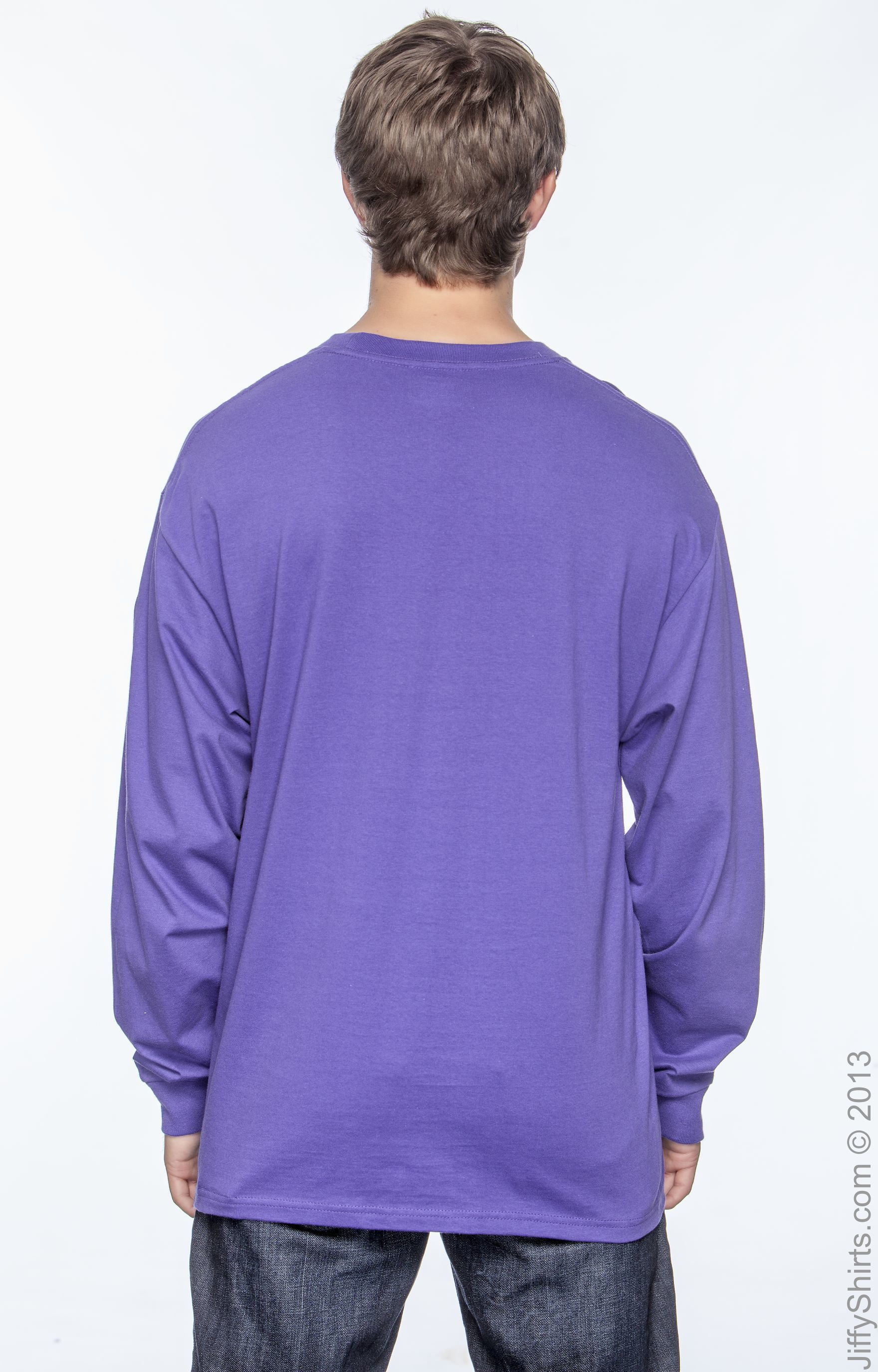Beefy-T® Long Sleeve Tee - Purple