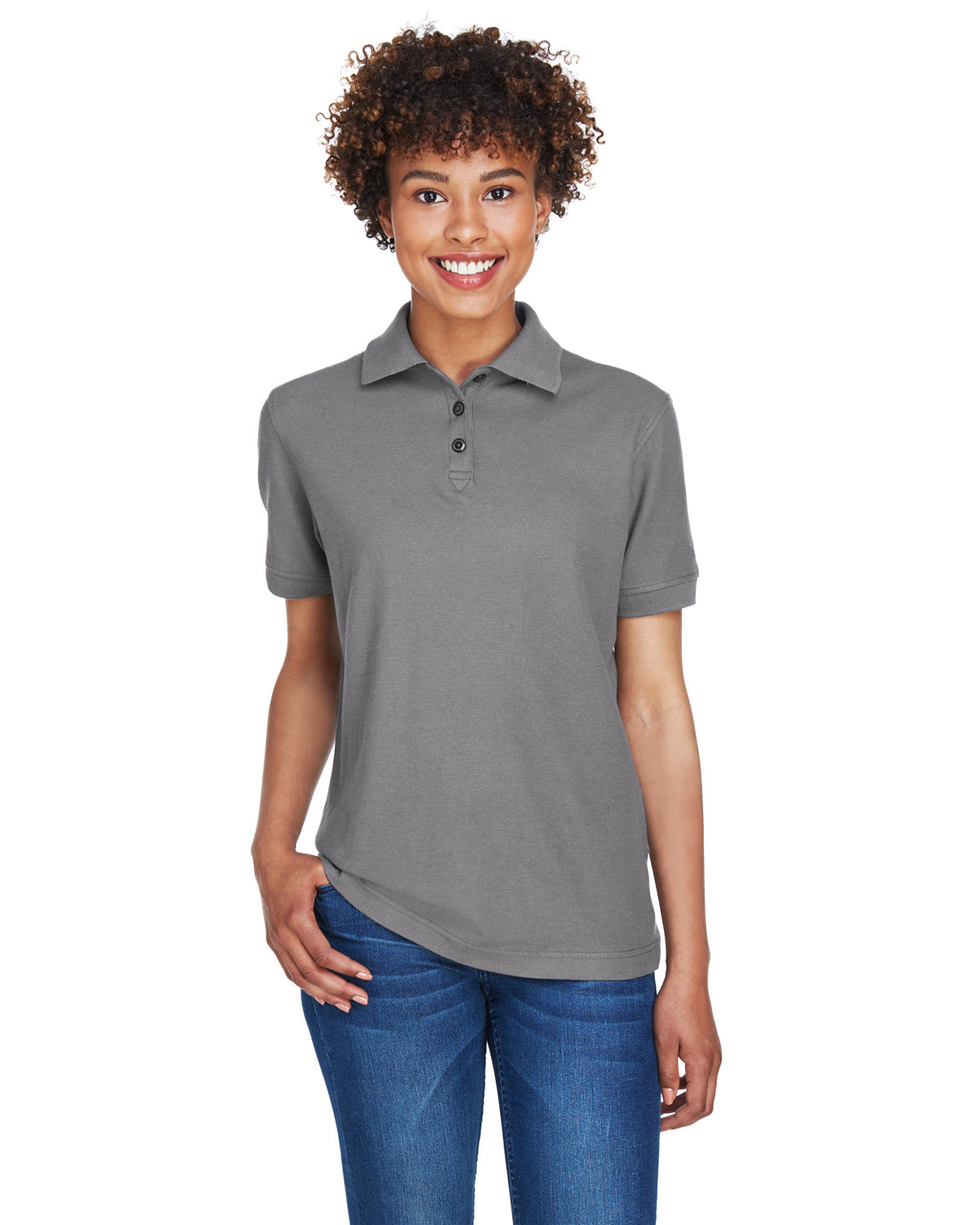 Women's Whisper Piqué Polo - Graphite