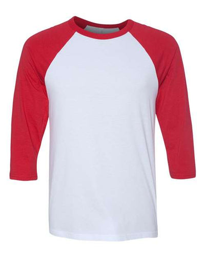 BELLA + CANVAS 3200 White/ Red — front