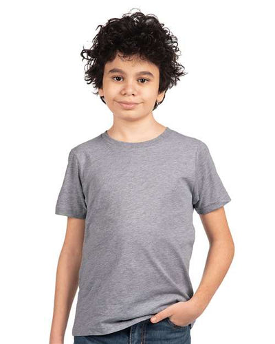 Next Level 3310 Heather Grey — on model front
