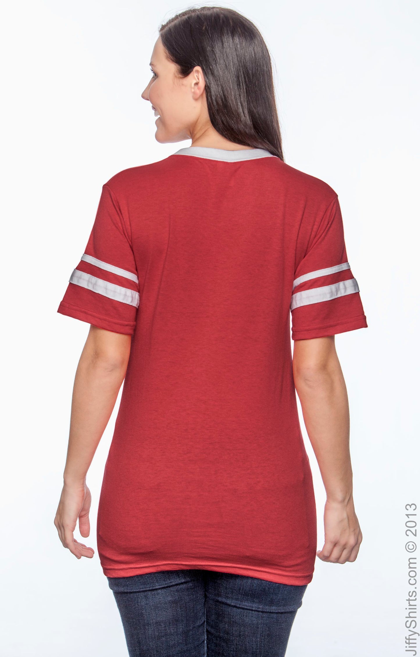 Unisex Sleeve Stripe Jersey - Red / White