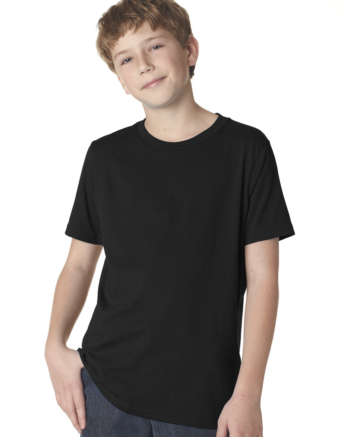 Youth Cotton Crew - Black