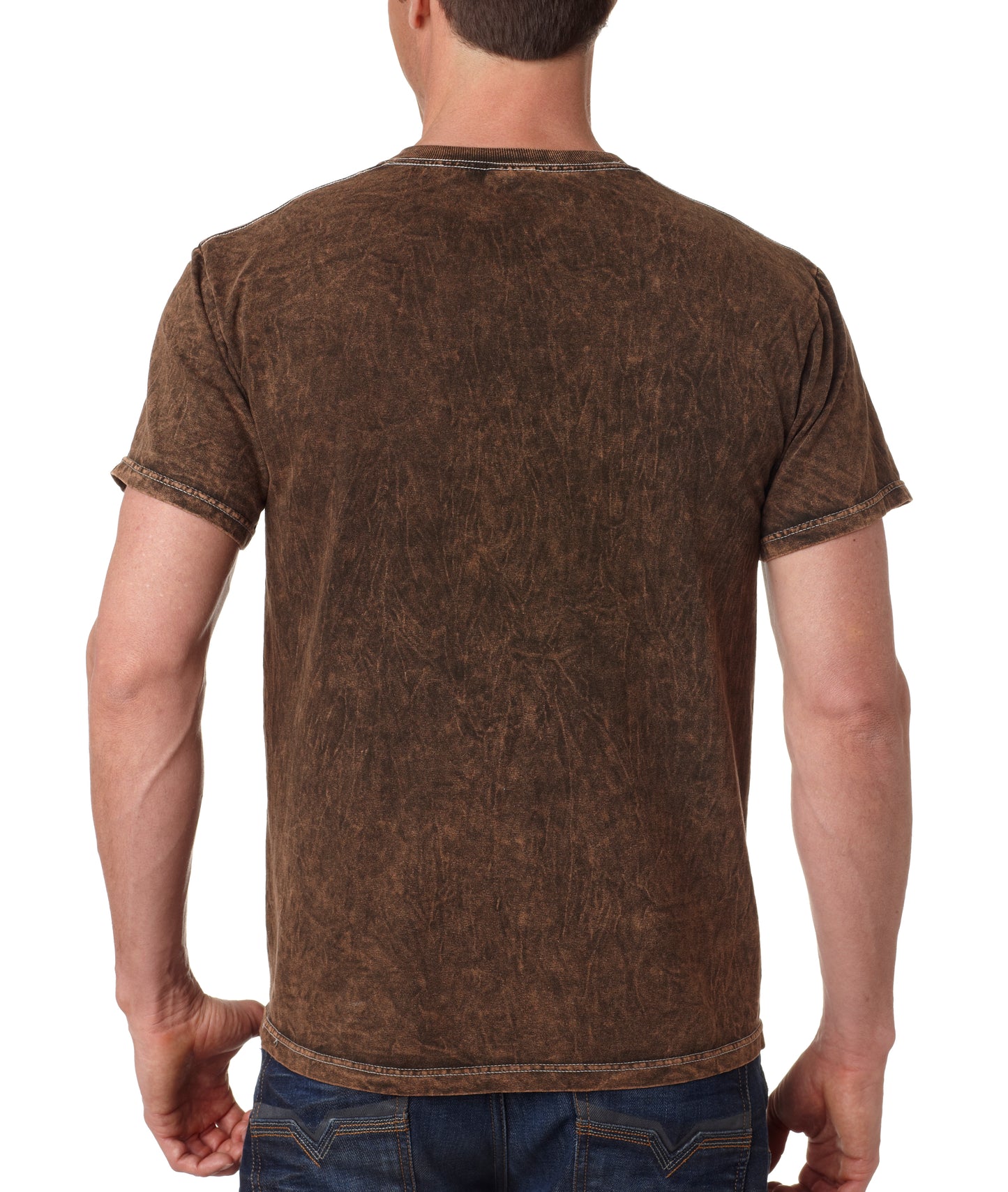 Unisex 100% Cotton Vintage Wash T-Shirt - Mineral Brown