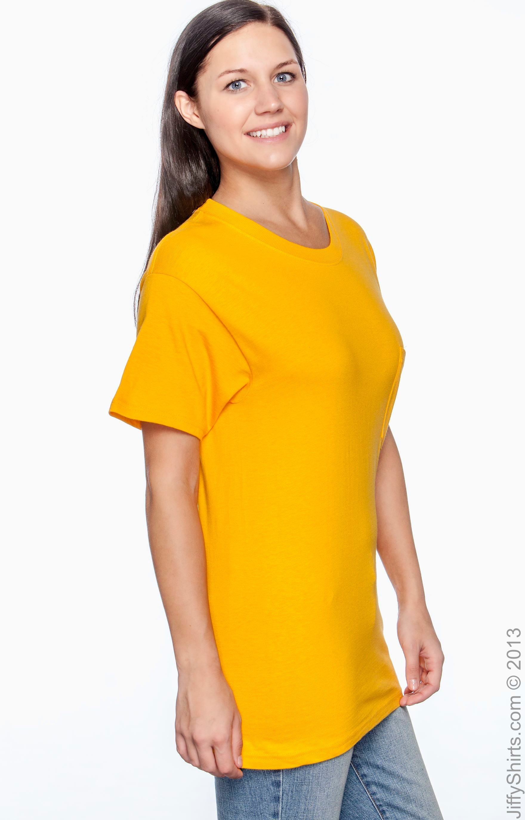 Beefy-T® Short Sleeve Pocket Tee - Gold