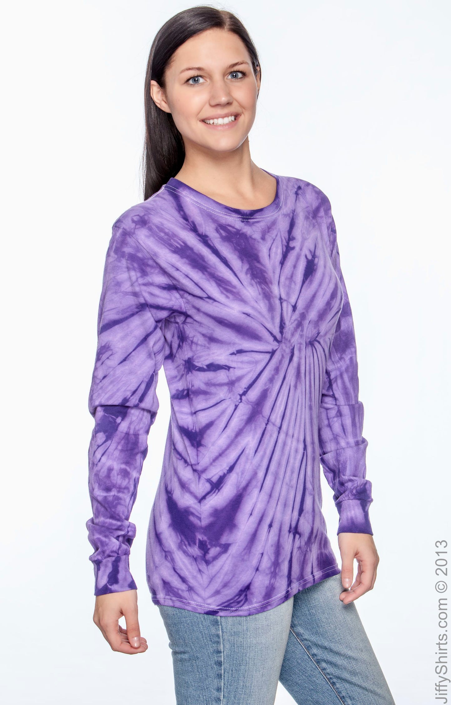 Unisex 100% Cotton Long-Sleeve T-Shirt - Spider Purple