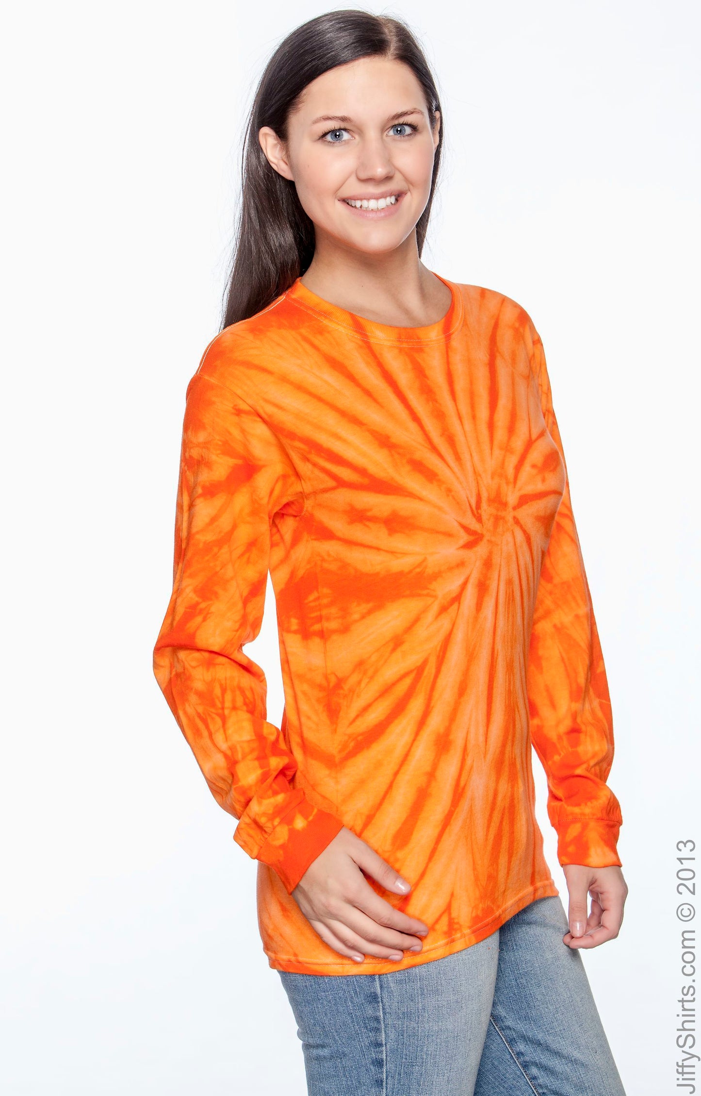 Unisex 100% Cotton Long-Sleeve T-Shirt - Spider Orange