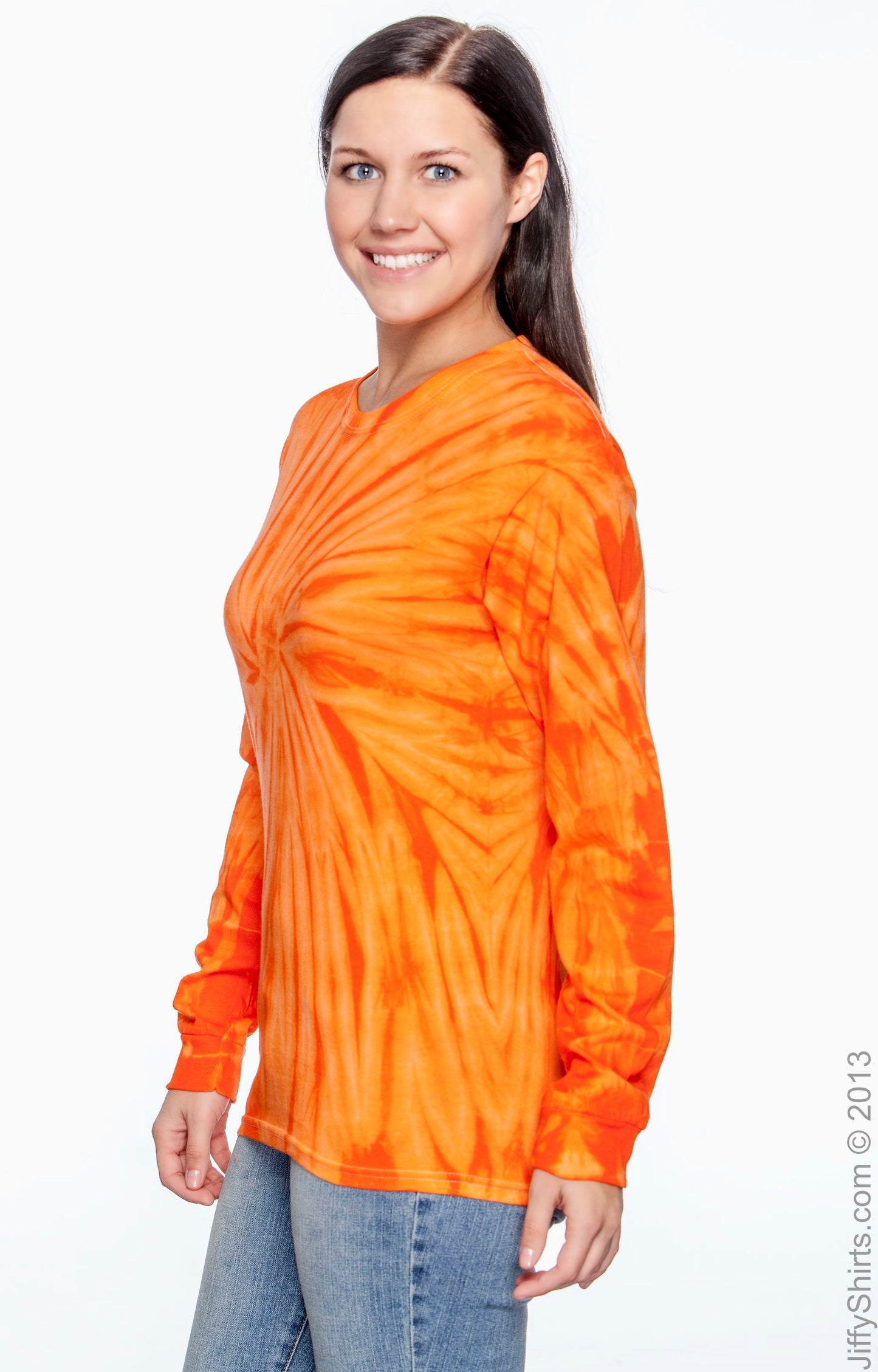 Unisex 100% Cotton Long-Sleeve T-Shirt - Spider Orange