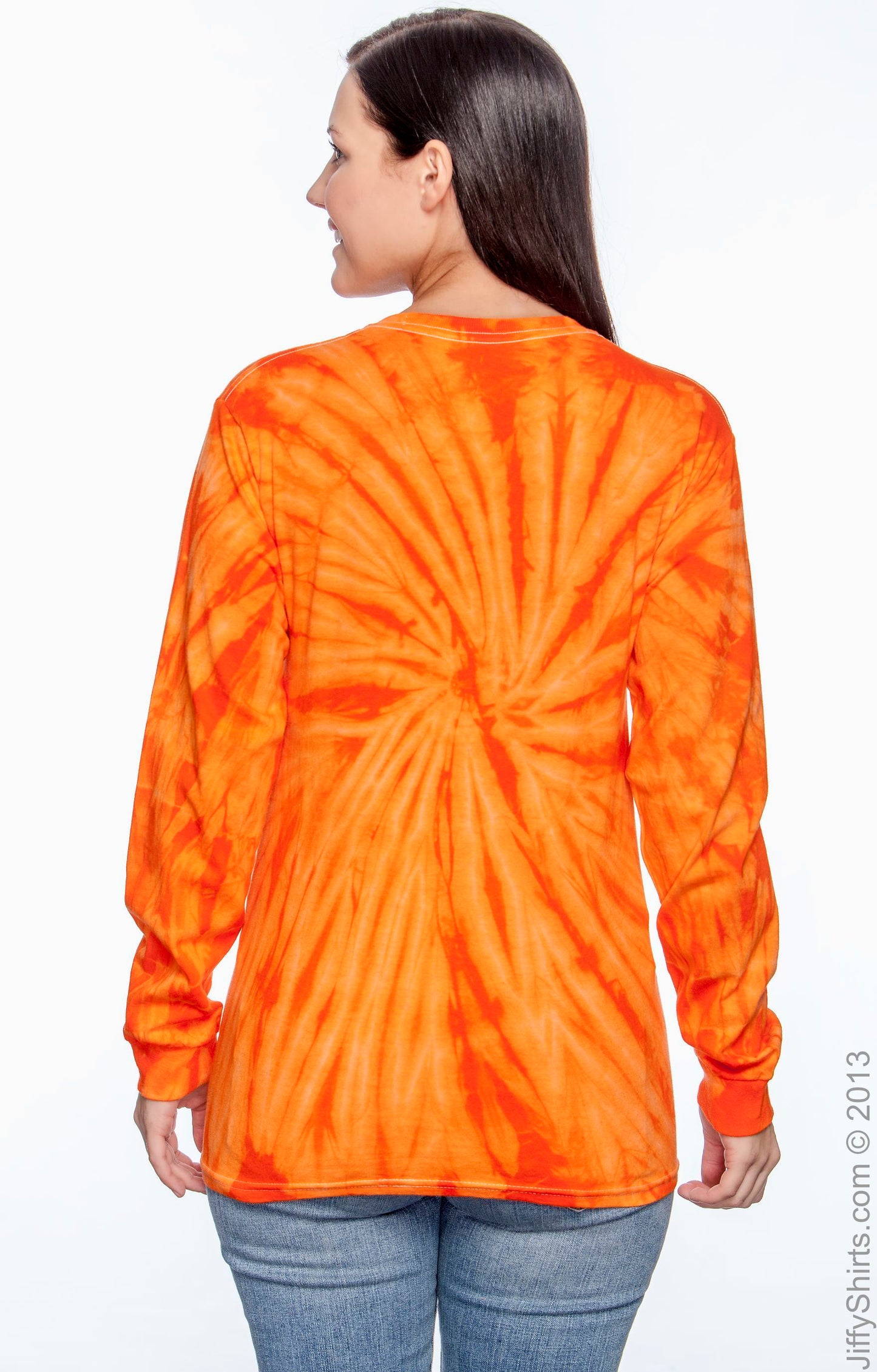 Unisex 100% Cotton Long-Sleeve T-Shirt - Spider Orange