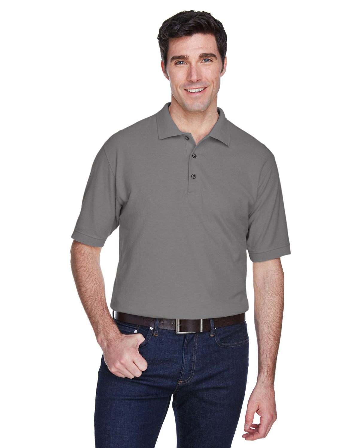Men's Whisper Piqué Polo - Graphite