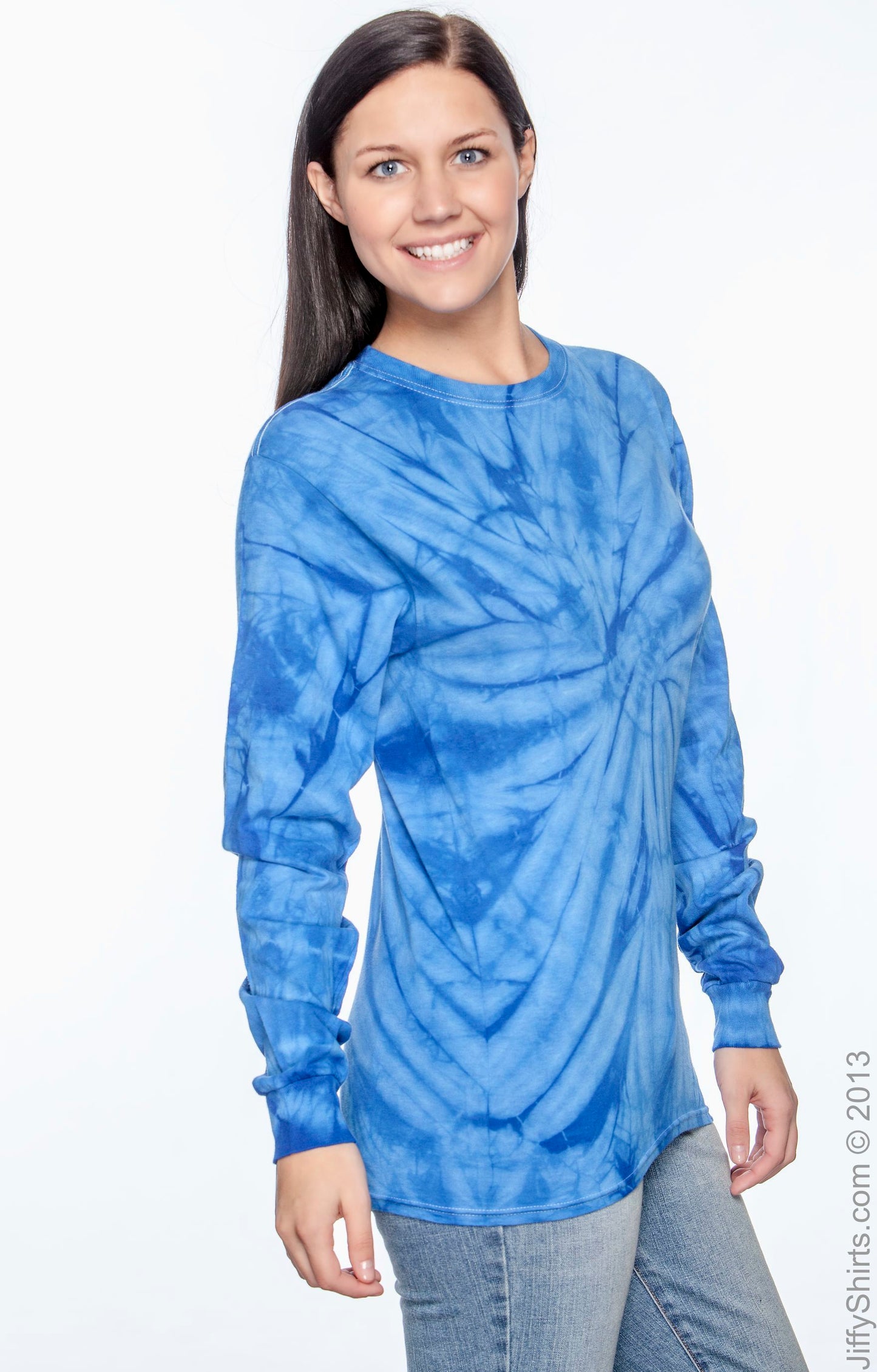 Unisex 100% Cotton Long-Sleeve T-Shirt - Spider Royal
