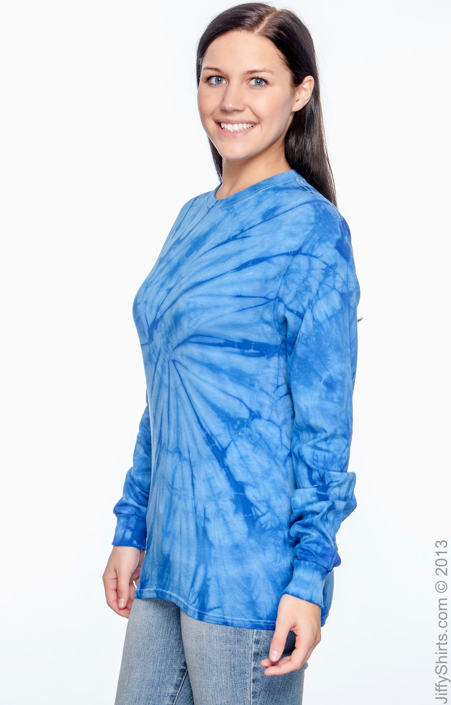 Unisex 100% Cotton Long-Sleeve T-Shirt - Spider Royal