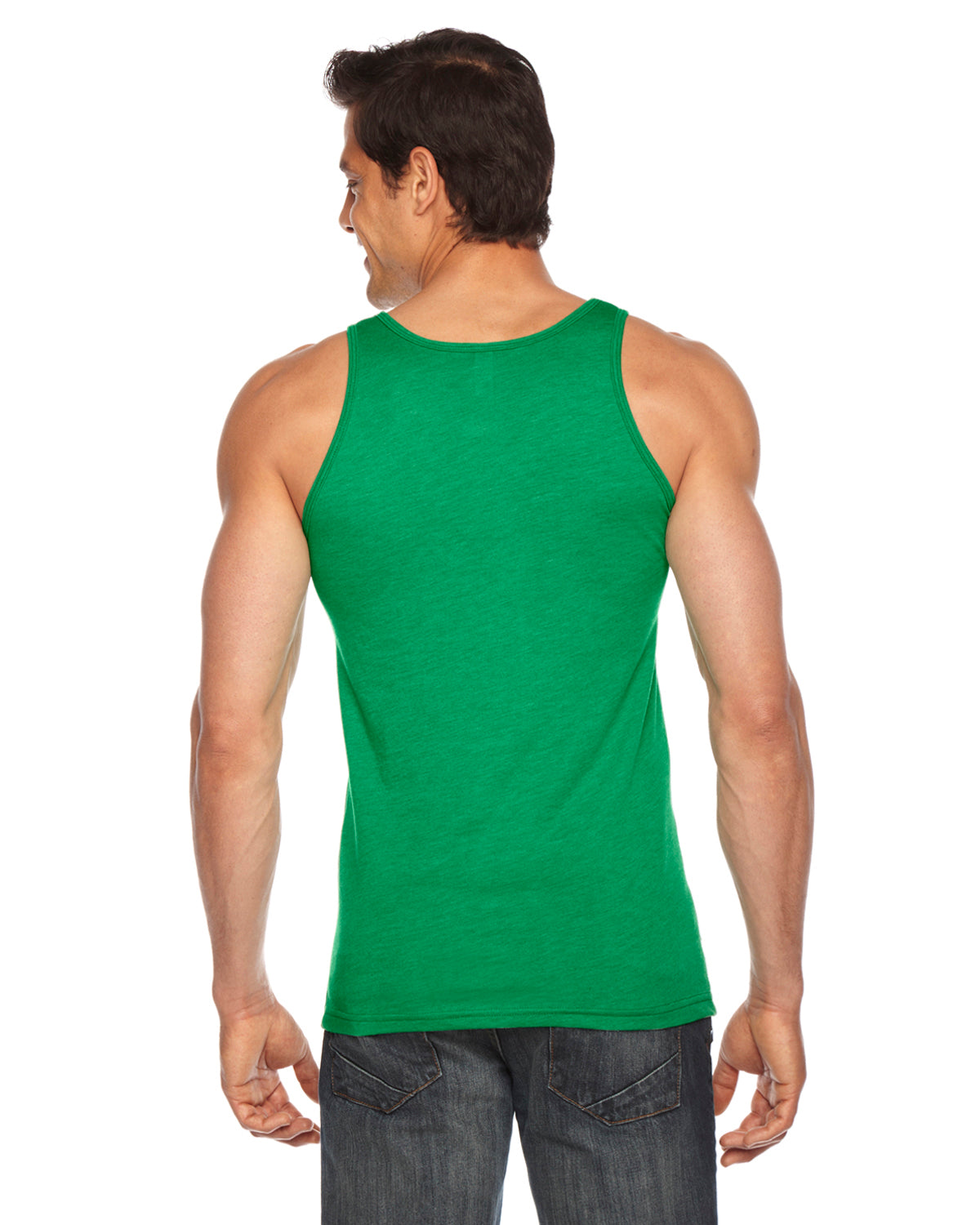 Unisex Poly-Cotton Tank - Heather Kelly Green