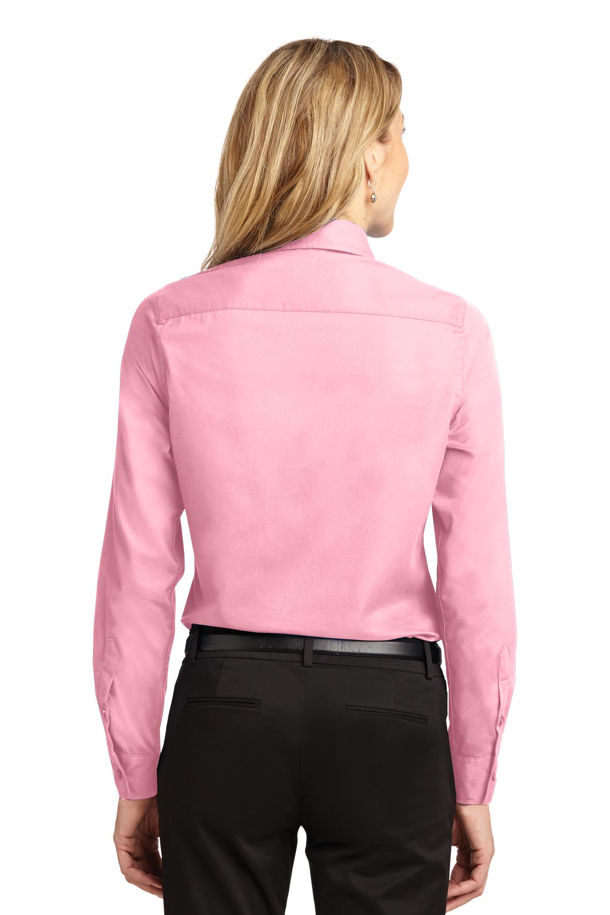 Women's Long Sleeve Easy Care Shirt - Light Pink