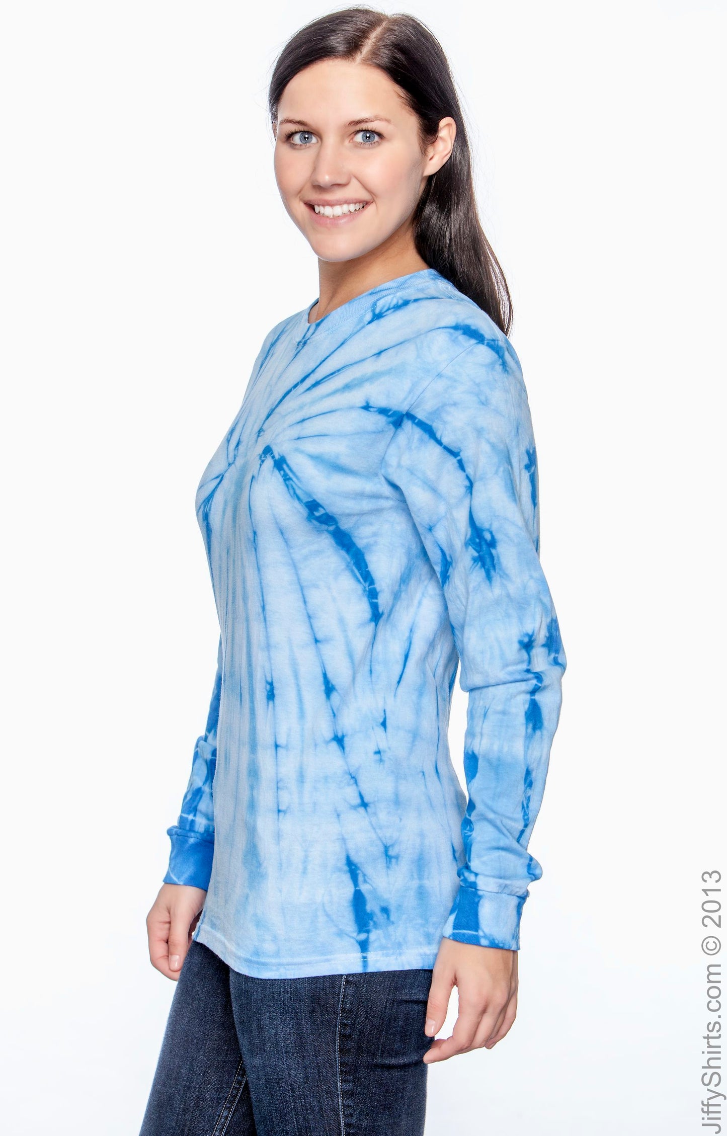 Unisex 100% Cotton Long-Sleeve T-Shirt - Spider Baby Blue