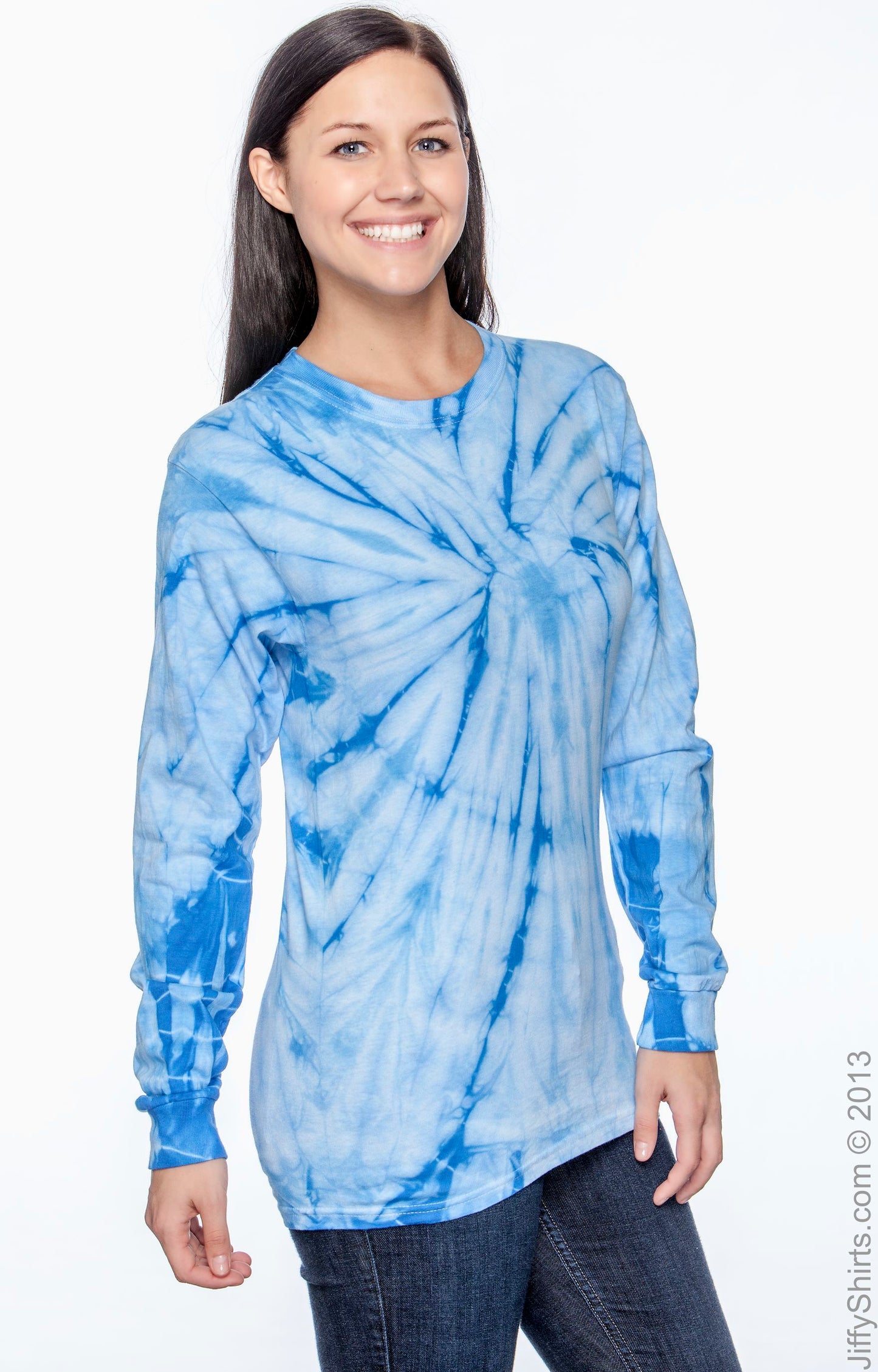 Unisex 100% Cotton Long-Sleeve T-Shirt - Spider Baby Blue