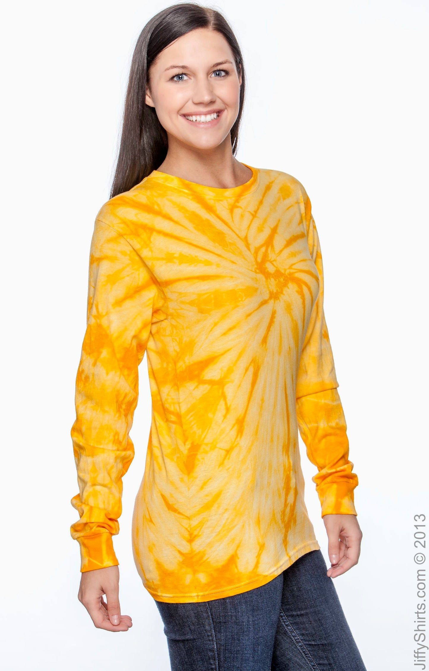 Unisex 100% Cotton Long-Sleeve T-Shirt - Spider Gold