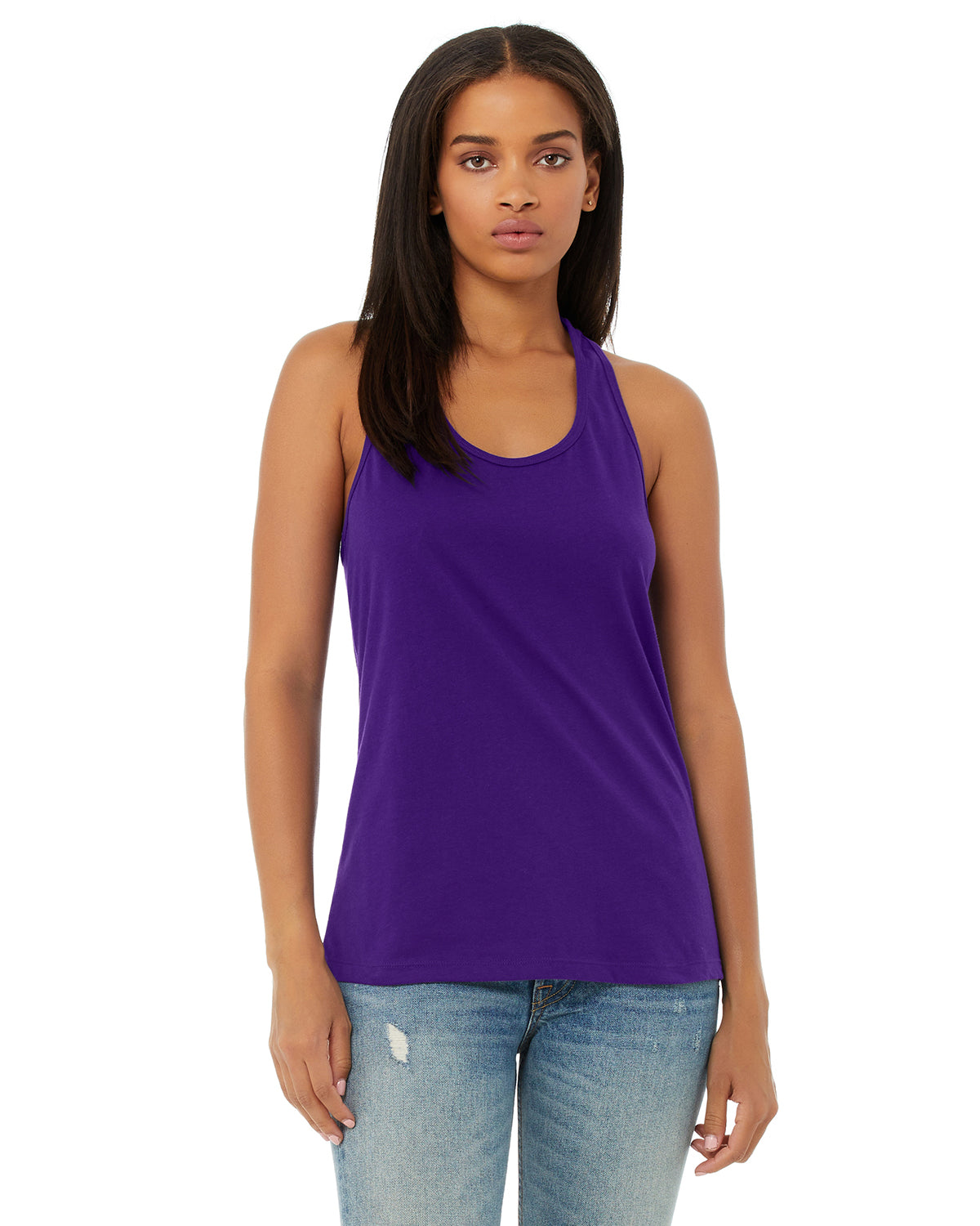 Women's Jersey Racerback Tank - Team Purple