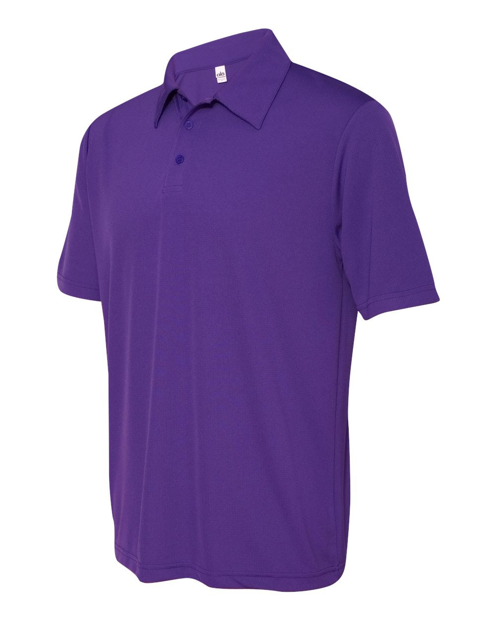 Unisex Performance Three-Button Mesh Polo - Sport Purple