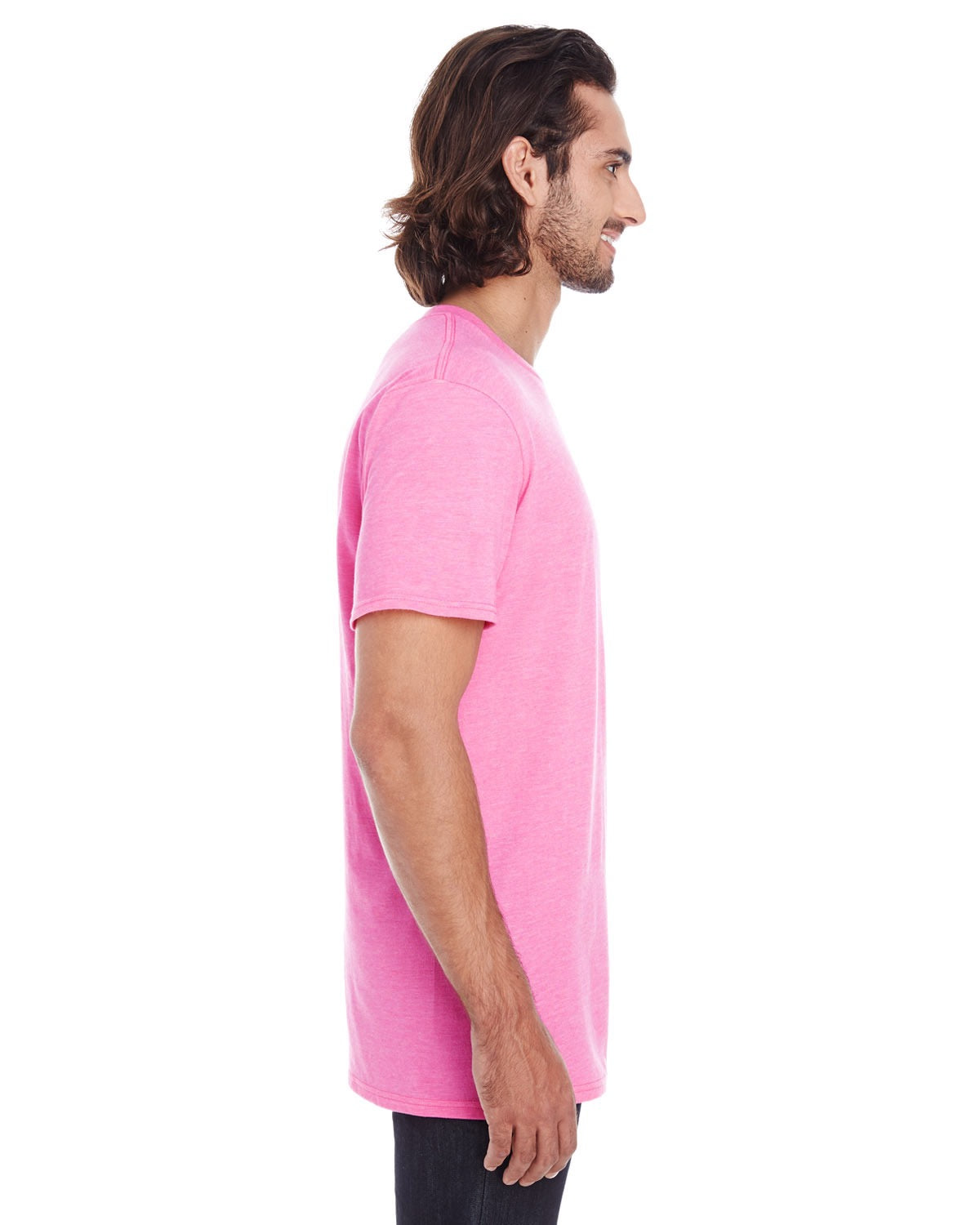 Lightweight Softstyle T-Shirt - Heather Hot Pink