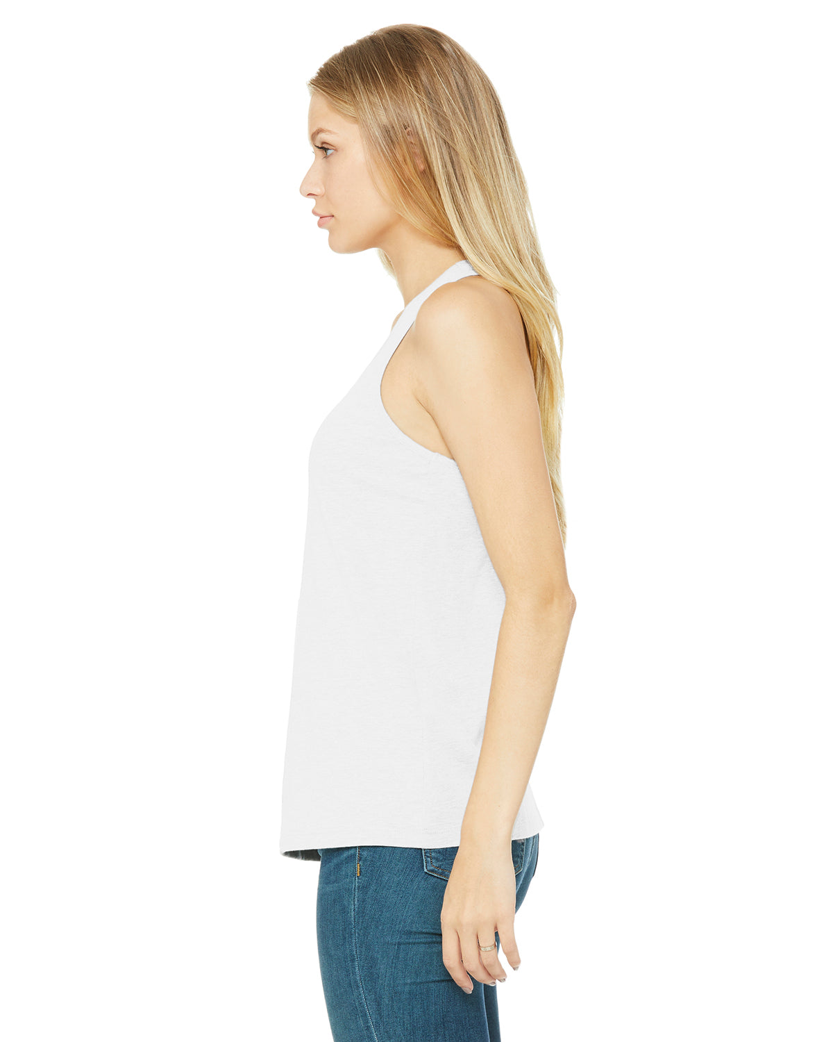 Women's Jersey Racerback Tank - White