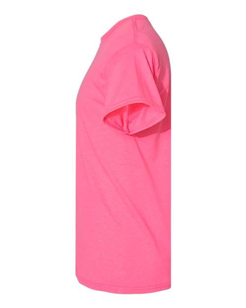 Gildan 5000 Safety Pink — direct side