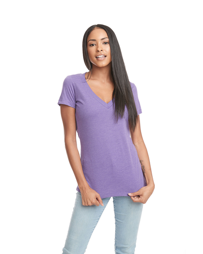 Women's CVC Deep V - Purple Berry