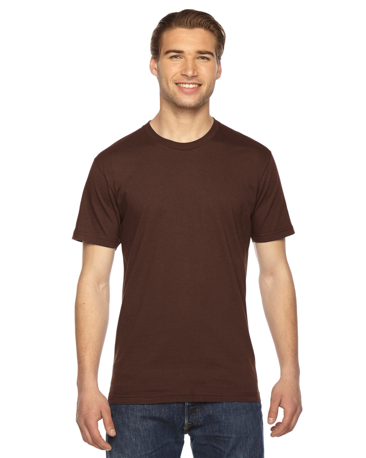 Unisex Fine Jersey Short-Sleeve T-Shirt - Brown