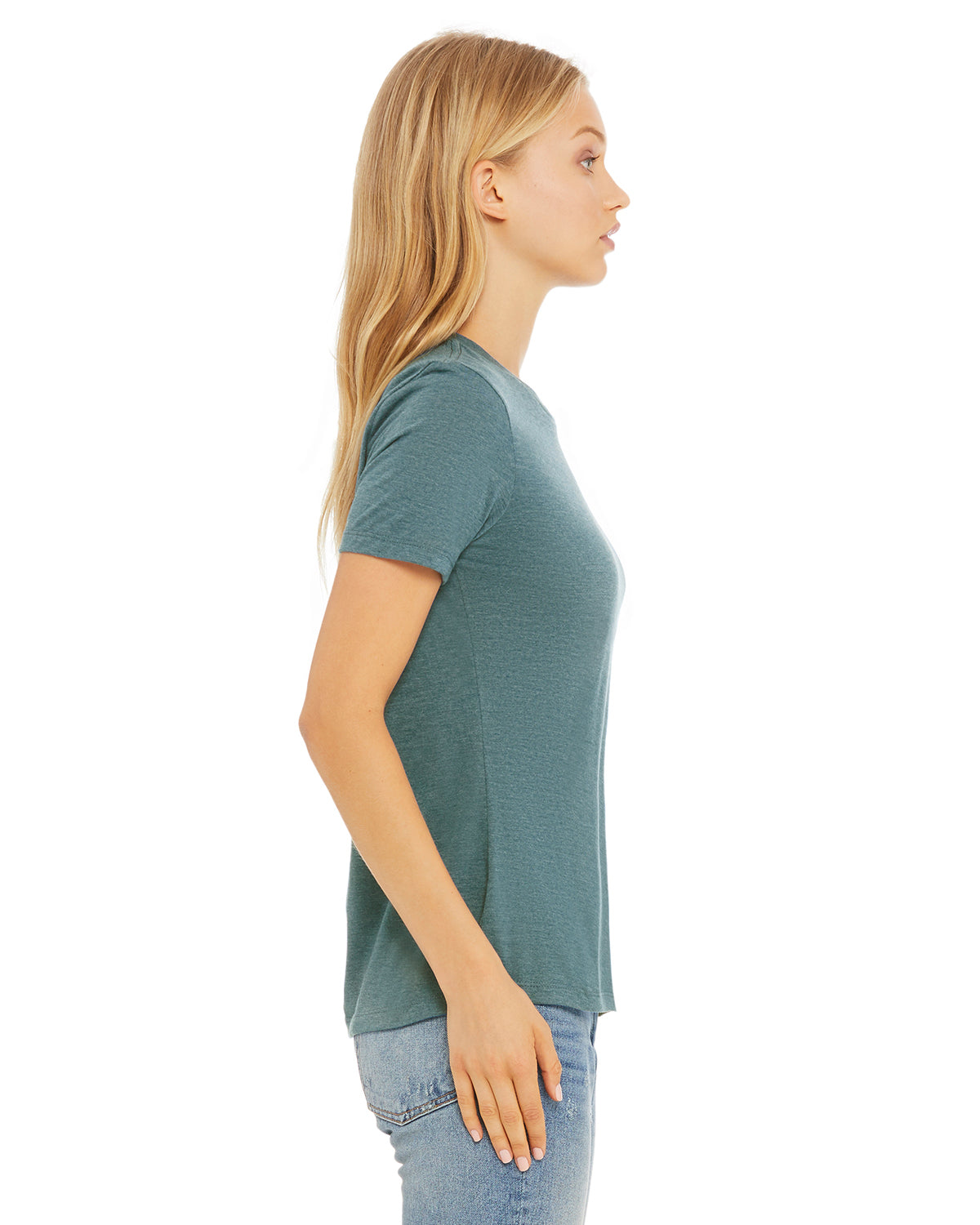 Women's Heathered Relaxed Jersey Short-Sleeve T-Shirt - Heather Deep Teal