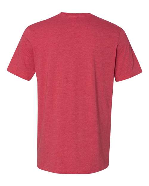 BELLA + CANVAS 3021 Heather Red/ Deep Heather — back