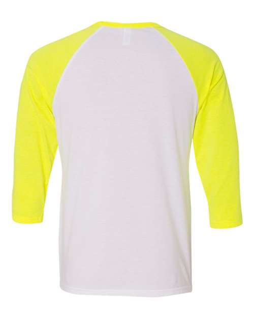 BELLA + CANVAS 3200 White/ Neon Yellow — back