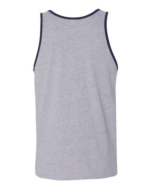 BELLA + CANVAS 3480 Athletic Heather/ Navy — back