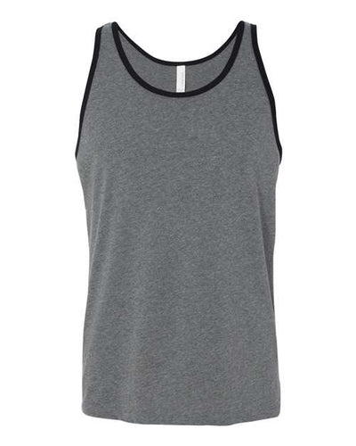 BELLA + CANVAS 3480 Deep Heather/ Black — front