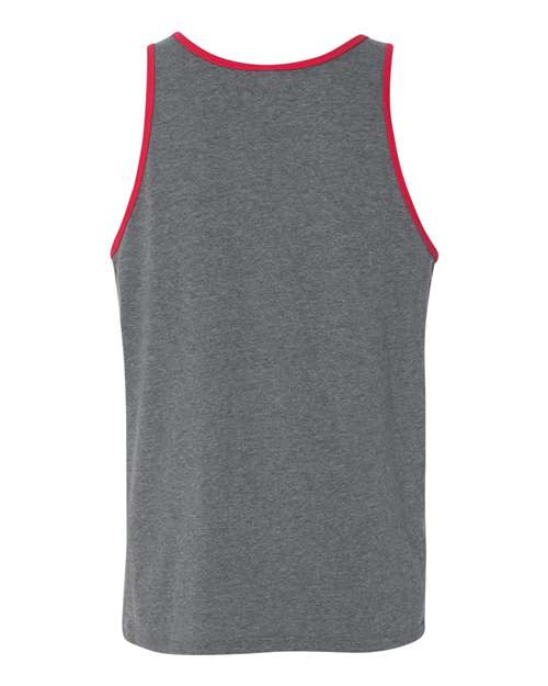 BELLA + CANVAS 3480 Deep Heather/ Red — back