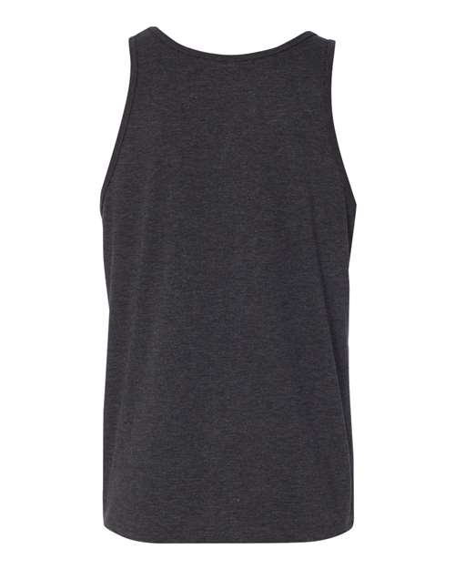 BELLA + CANVAS 3480 Charcoal Black Triblend/ Solid Black Triblend — back