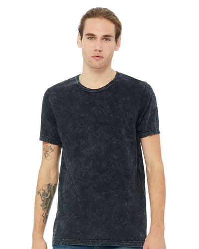BELLA + CANVAS 3650 Black Mineral Wash — on model front