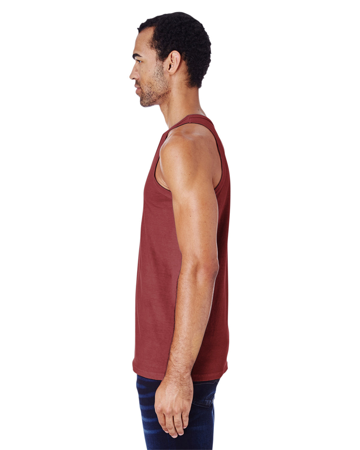 Unisex 100% Ringspun Cotton Garment-Dyed Tank - Cayenne