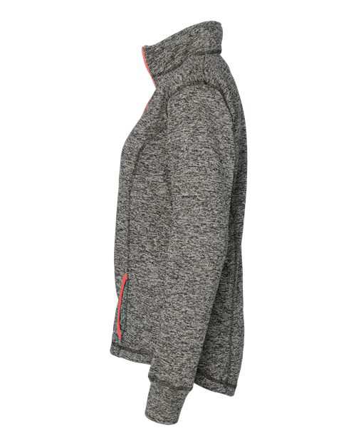 J. America 8617 Charcoal Fleck/ Fire Coral — direct side