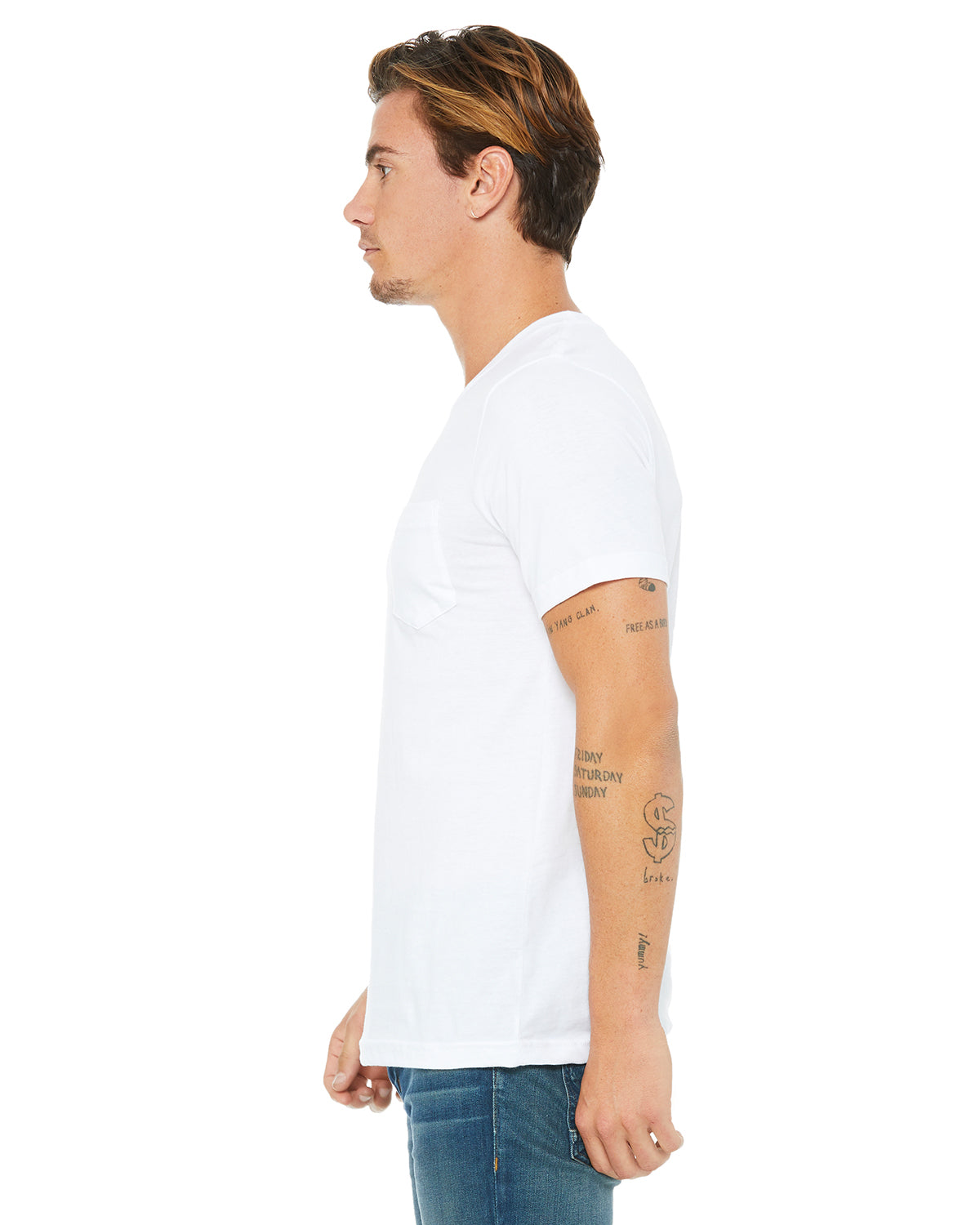 Men's Jersey Short-Sleeve Pocket T-Shirt - White