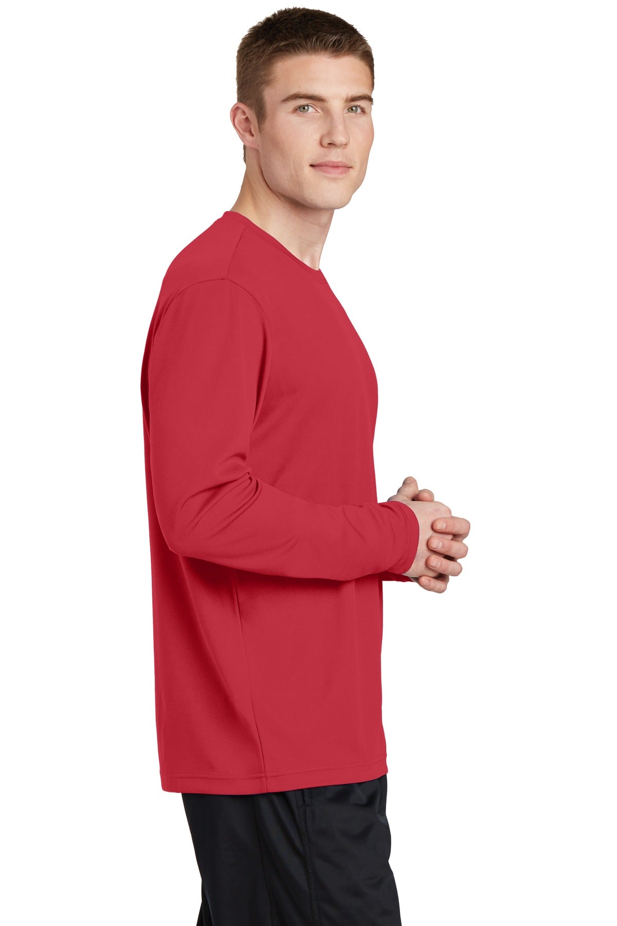 Unisex PosiCharge RacerMesh Long Sleeve Tee - True Red